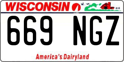 WI license plate 669NGZ