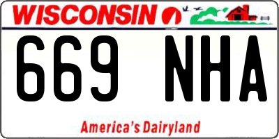 WI license plate 669NHA