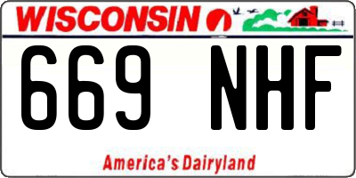 WI license plate 669NHF