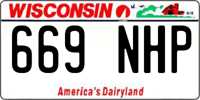 WI license plate 669NHP