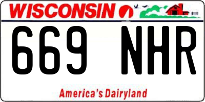 WI license plate 669NHR