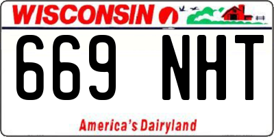 WI license plate 669NHT