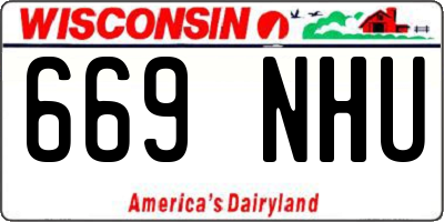 WI license plate 669NHU