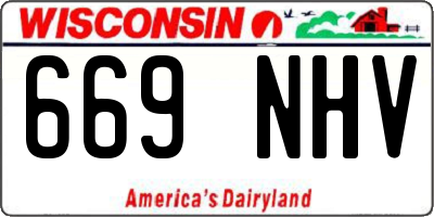 WI license plate 669NHV