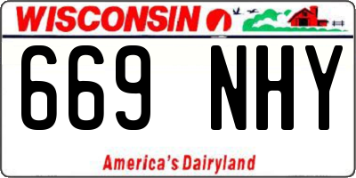 WI license plate 669NHY