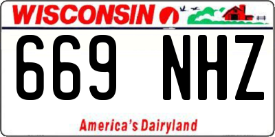 WI license plate 669NHZ