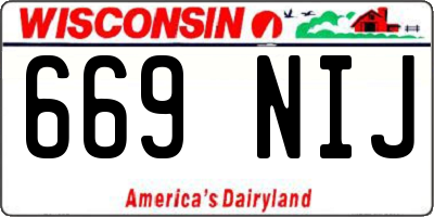 WI license plate 669NIJ