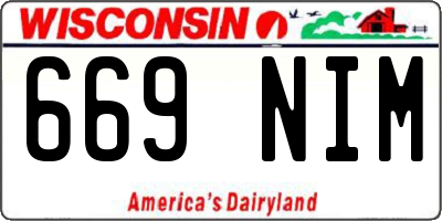 WI license plate 669NIM