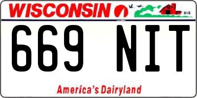 WI license plate 669NIT