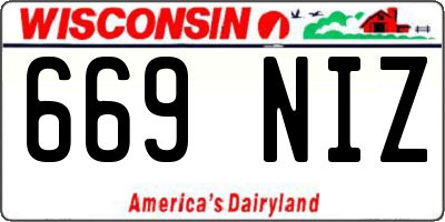 WI license plate 669NIZ