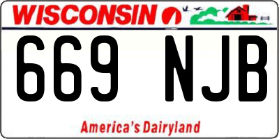 WI license plate 669NJB
