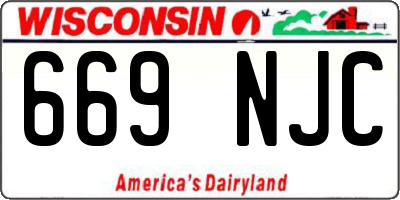 WI license plate 669NJC