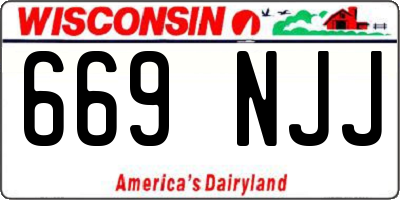 WI license plate 669NJJ