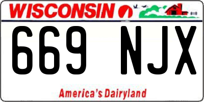 WI license plate 669NJX