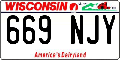 WI license plate 669NJY