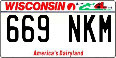 WI license plate 669NKM