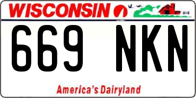 WI license plate 669NKN