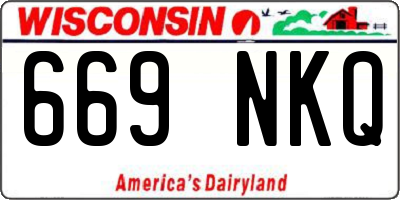 WI license plate 669NKQ