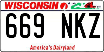 WI license plate 669NKZ
