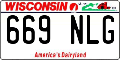 WI license plate 669NLG