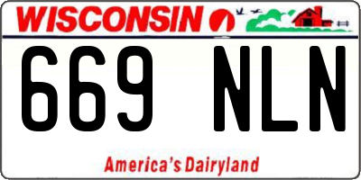 WI license plate 669NLN