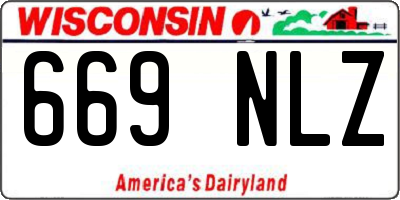 WI license plate 669NLZ