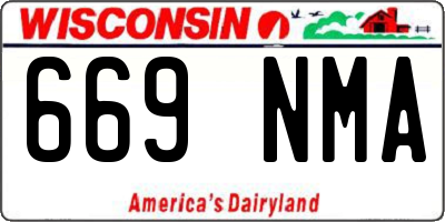 WI license plate 669NMA