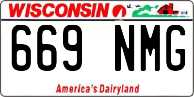 WI license plate 669NMG
