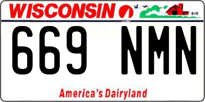 WI license plate 669NMN