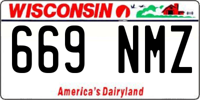 WI license plate 669NMZ