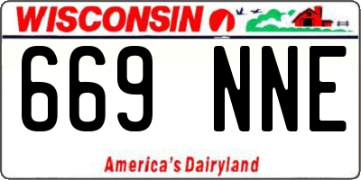 WI license plate 669NNE