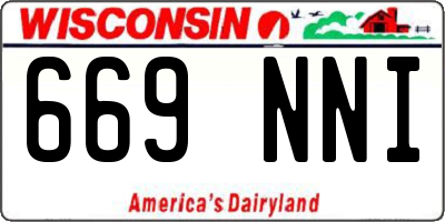 WI license plate 669NNI