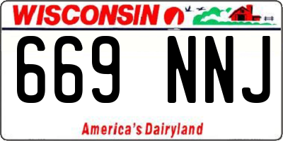 WI license plate 669NNJ