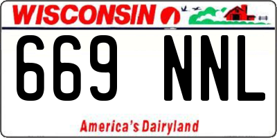 WI license plate 669NNL