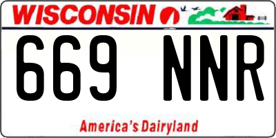 WI license plate 669NNR