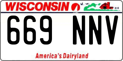WI license plate 669NNV
