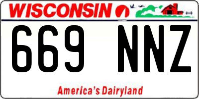 WI license plate 669NNZ