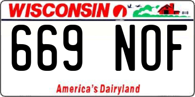 WI license plate 669NOF