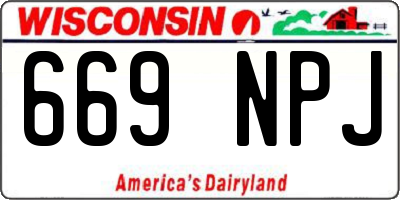 WI license plate 669NPJ