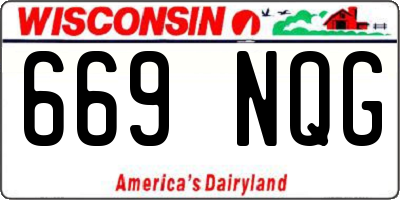 WI license plate 669NQG