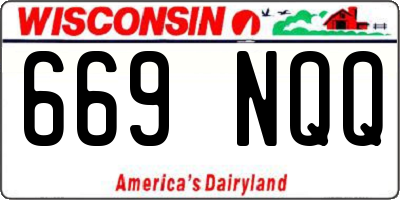 WI license plate 669NQQ