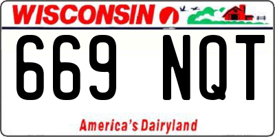 WI license plate 669NQT