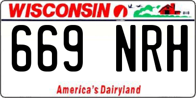 WI license plate 669NRH