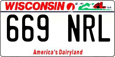 WI license plate 669NRL