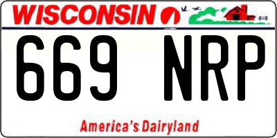 WI license plate 669NRP