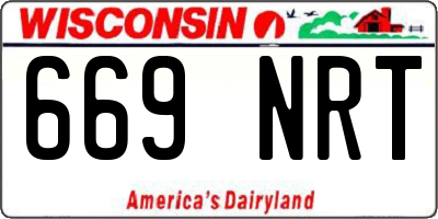 WI license plate 669NRT