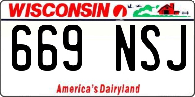 WI license plate 669NSJ