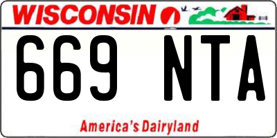 WI license plate 669NTA