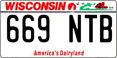 WI license plate 669NTB