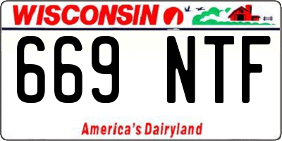 WI license plate 669NTF